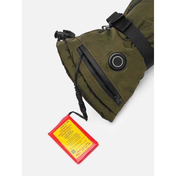 Перчатки с подогревом RedLaika Lux сенсорные, на аккумуляторах Зелёный/Хаки, до 9 часов (3000 mAh)