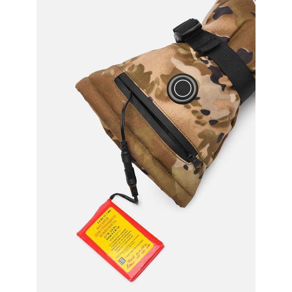 Перчатки с подогревом RedLaika Lux сенсорные, на аккумуляторах Камуфляж, до 9 часов (3000 mAh)