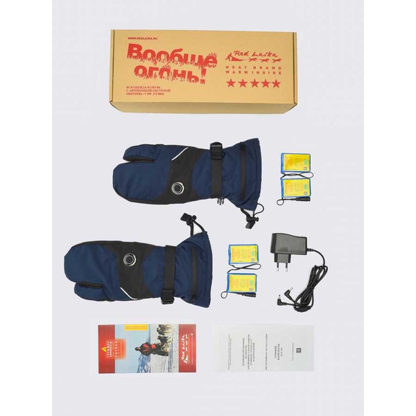 Рукавицы с подогревом RedLaika RL-R-06 на аккумуляторах, сенсорные Синий, до 9 часов (3000 mAh)