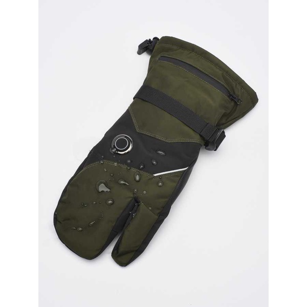 Рукавицы с подогревом RedLaika RL-R-06 на аккумуляторах, сенсорные Хаки/Зелёный, до 9 часов (3000 mAh)