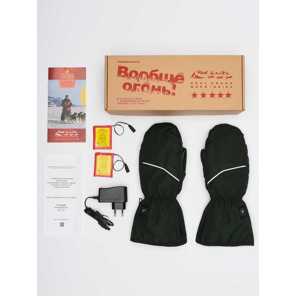 Рукавицы с подогревом RedLaika RL-R-05 на аккумуляторах Тёмно-зелёный, до 8 часов (3000 mAh)