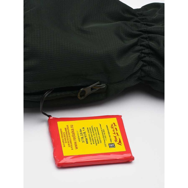 Рукавицы с подогревом RedLaika RL-R-05 на аккумуляторах Тёмно-зелёный, до 8 часов (3000 mAh)