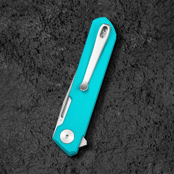 Нож Bestechman Mini Dundee (сталь D2, satin-покрытие) светло-голубой