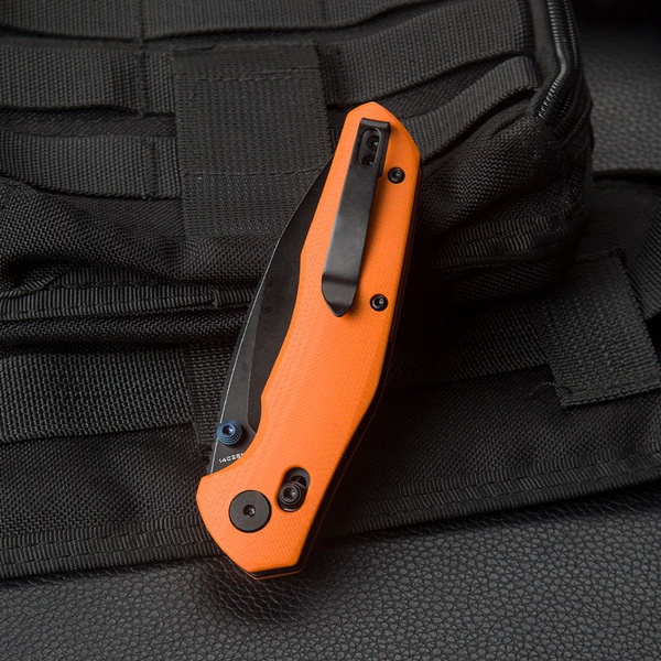 Нож Bestechman Ronan (сталь 14C28N, рукоять G10) оранжевый, PVD-покрытие