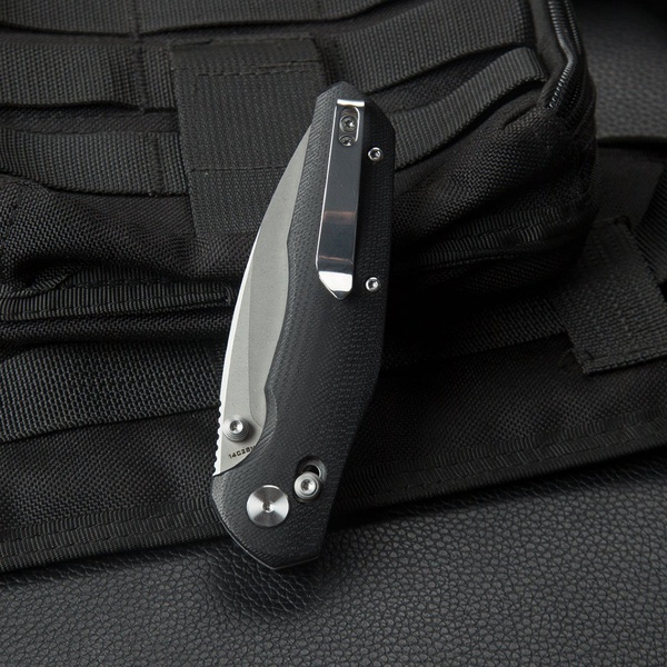 Нож Bestechman Ronan (сталь 14C28N, рукоять G10) черный, обработка stonewash