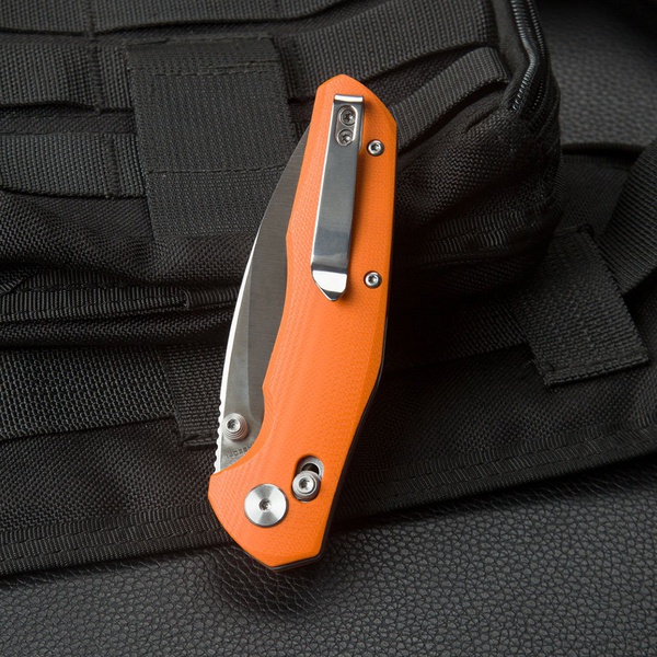 Нож Bestechman Ronan (сталь 14C28N, рукоять G10) оранжевый, обработка сатин