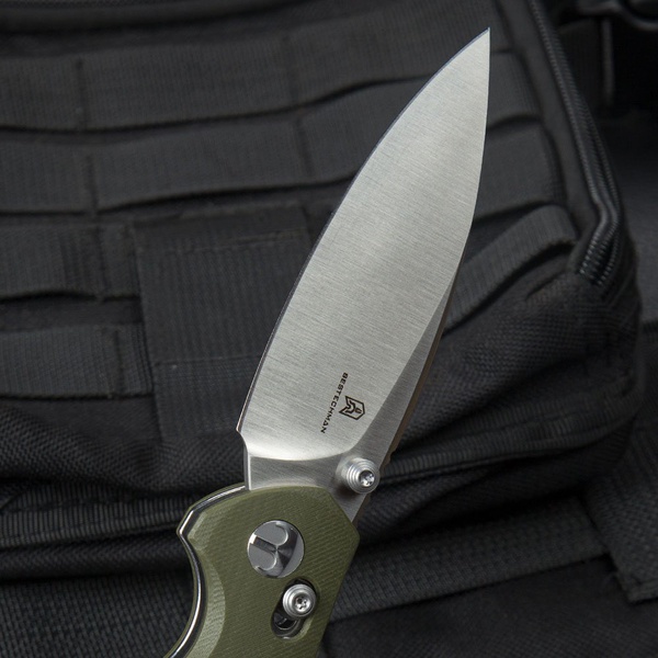 Нож Bestechman Ronan (сталь 14C28N, рукоять G10) зеленый, обработка сатин