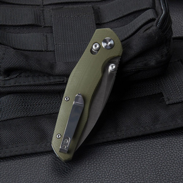 Нож Bestechman Ronan (сталь 14C28N, рукоять G10) зеленый, обработка сатин