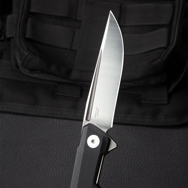 Нож Bestechman Dundee (сталь D2, рукоять G10) черный, титанирование/сатин