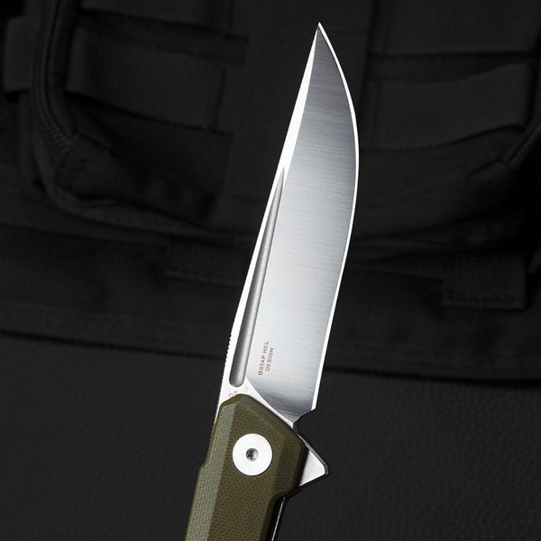 Нож Bestechman Dundee (сталь D2, рукоять G10) зеленый, покрытие сатин