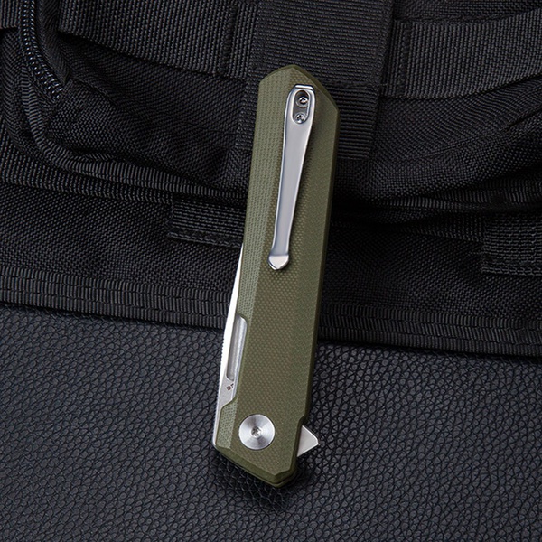 Нож Bestechman Dundee (сталь D2, рукоять G10) зеленый, покрытие сатин