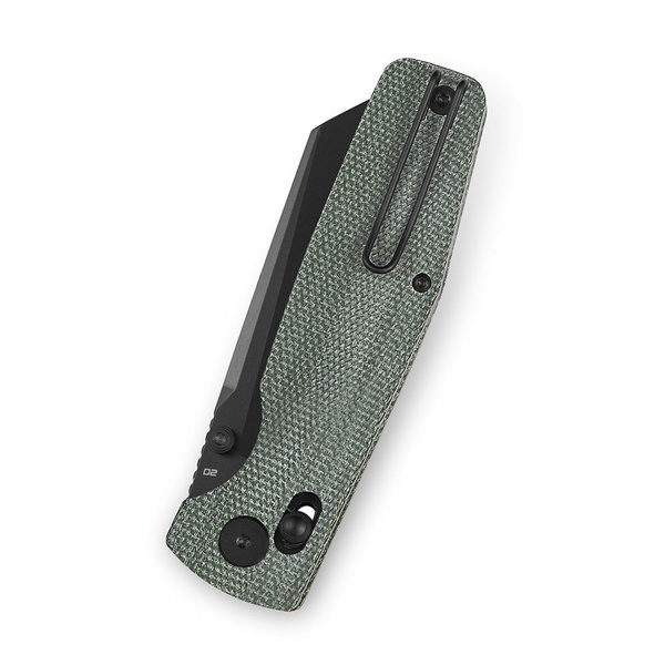 Нож Bestech Slasher (сталь D2, рукоять Микарта) зеленый, blackwash обработка