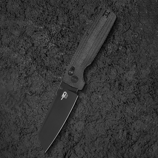 Нож Bestech Slasher (сталь D2, рукоять Микарта) черный, blackwash обработка