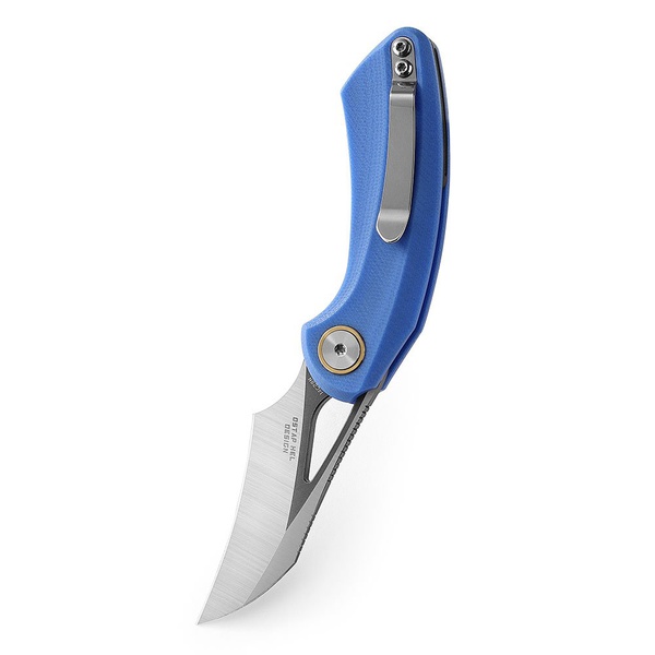 Нож Bestech Bihai (сталь 14C28N, рукоять G10) синий, DLC-покрытие/stonewash/satin