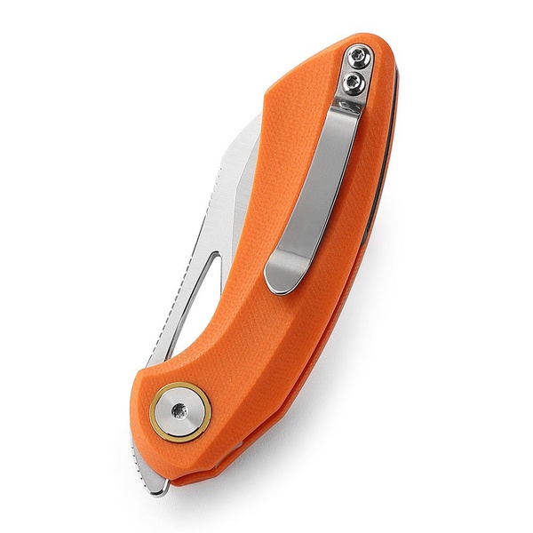 Нож Bestech Bihai (сталь 14C28N, рукоять G10) оранжевый, stonewash/satin