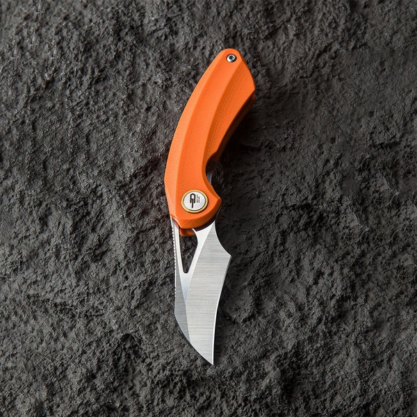 Нож Bestech Bihai (сталь 14C28N, рукоять G10) оранжевый, stonewash/satin