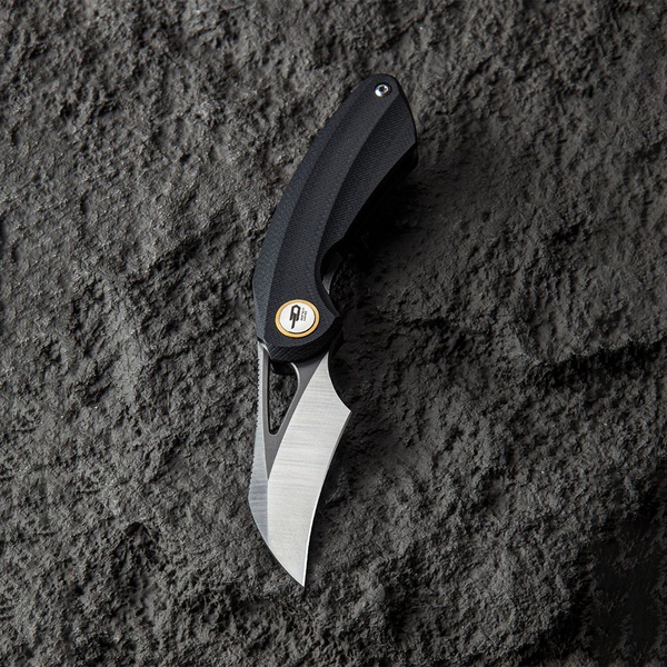 Нож Bestech Bihai (сталь 14C28N, рукоять G10) черный, DLC-покрытие/stonewash/satin