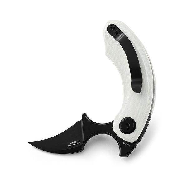 Нож Bestech Strelit (сталь 14C28N, рукоять G10) белый, blackwash покрытие