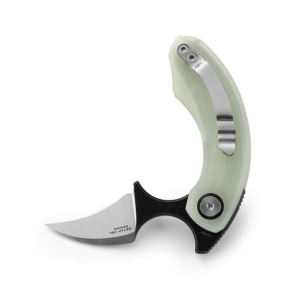 Нож Bestech Strelit (сталь 14C28N, рукоять G10) нефритовый, satin + blackwash покрытие