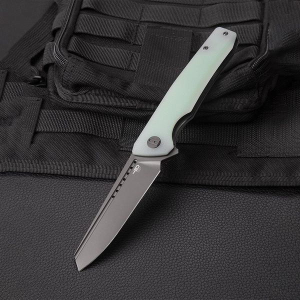 Нож Bestech Slyther (сталь 14C28N, рукоять G10) прозрачный, титановое покрытие