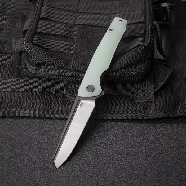 Нож Bestech Slyther (сталь 14C28N, рукоять G10) прозрачный, титановое покрытие + satin