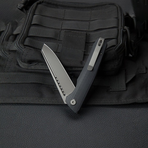 Нож Bestech Slyther (сталь 14C28N, рукоять G10) т.серый, титановое покрытие