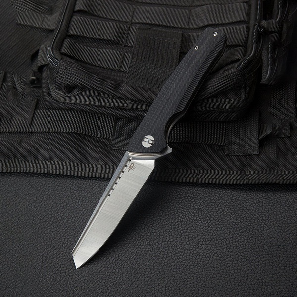 Нож Bestech Slyther (сталь 14C28N, рукоять G10) черный, обработка satin