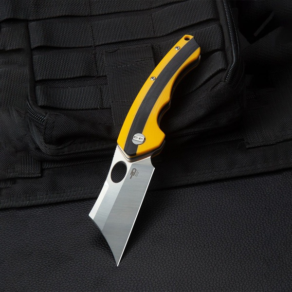 Нож Bestech Skirmish (сталь D2, рукоять G10) черный/желтый