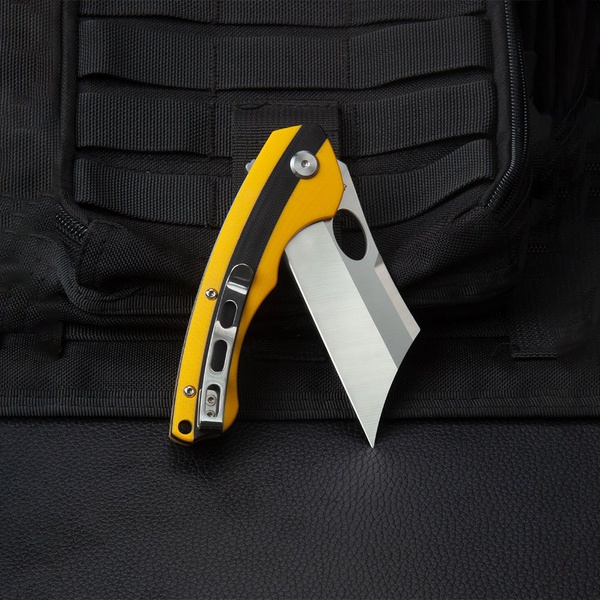 Нож Bestech Skirmish (сталь D2, рукоять G10) черный/желтый