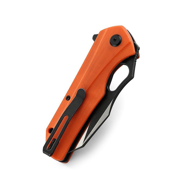 Нож Bestech Operator (сталь D2, рукоять G10) оранжевый, black stonewash обработка