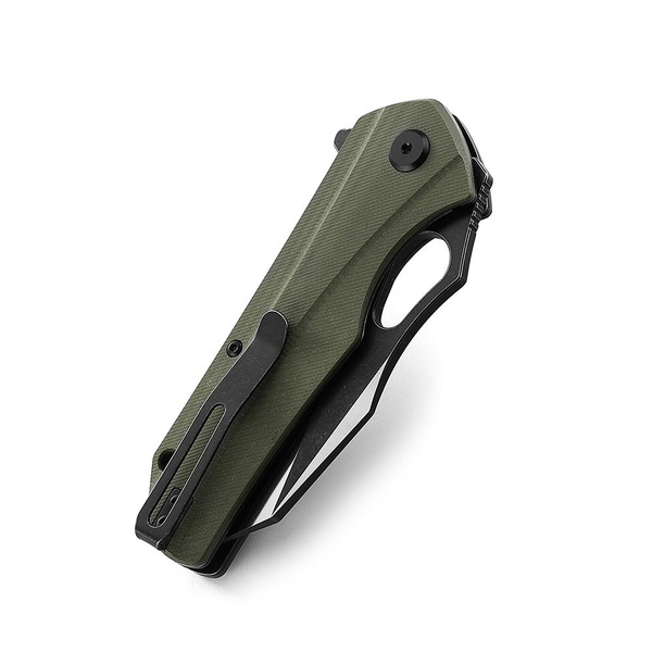 Нож Bestech Operator (сталь D2, рукоять G10) зеленый, black stonewash обработка