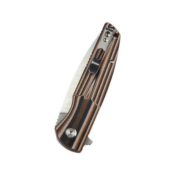 Нож Bestech Fin (сталь 14C28N, рукоять G10) черный/оранжевый/бежевый, satin обработка