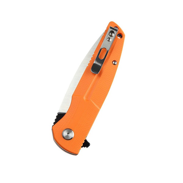 Нож Bestech Fin (сталь 14C28N, рукоять G10) оранжевый, blackwash + satin обработка