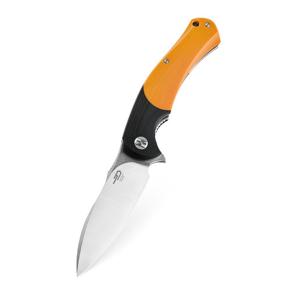 Нож Bestech Penguin (сталь D2, рукоять G10) черный/оранжевый, satin обработка