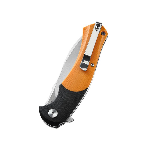 Нож Bestech Penguin (сталь D2, рукоять G10) черный/оранжевый, satin обработка