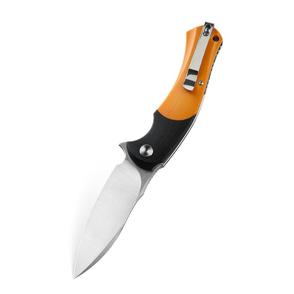 Нож Bestech Penguin (сталь D2, рукоять G10) черный/оранжевый, satin обработка