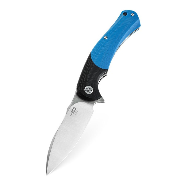 Нож Bestech Penguin (сталь D2, рукоять G10) черный/синий, satin обработка