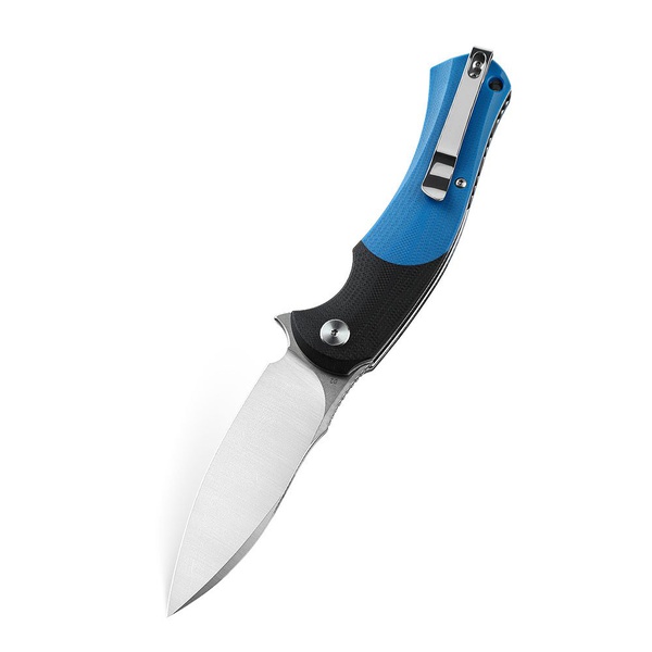 Нож Bestech Penguin (сталь D2, рукоять G10) черный/синий, satin обработка