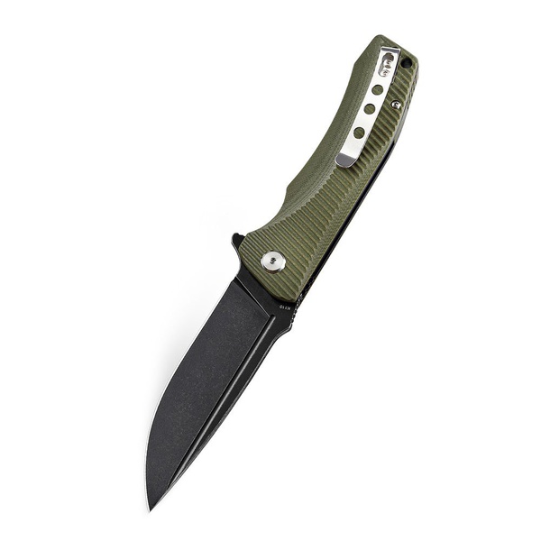 Нож Bestech Mako (сталь K110, рукоять G10) зеленый, blackwash обработка