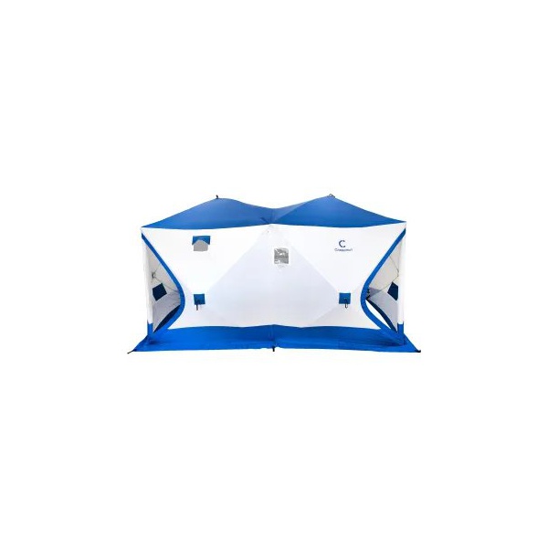 Палатка зимняя Следопыт Куб 3,8 х 1,9 м (2-х комнатная, 3 слоя)