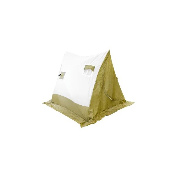 Палатка для зимней рыбалки Следопыт 2-скатная оливковый/белый