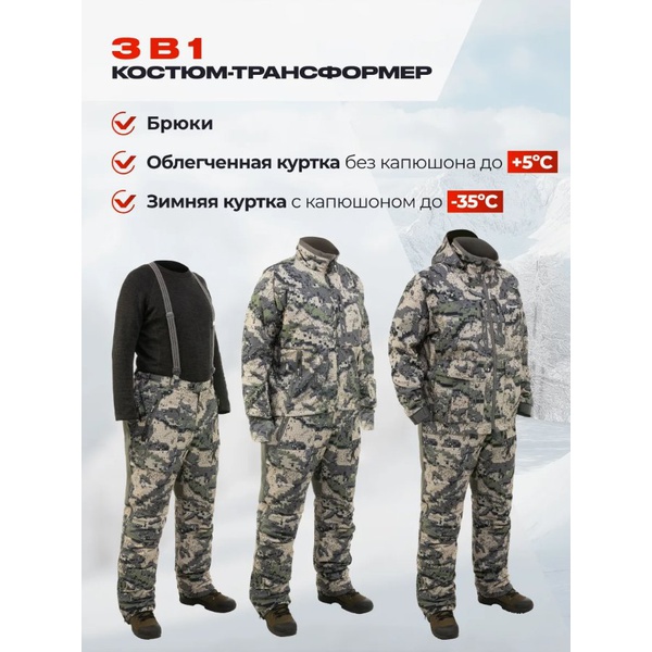Костюм зимний Nisus 3в1 Commander