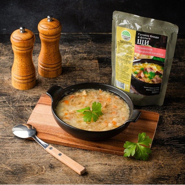 Готовое блюдо Кронидов Щи со свининой и квашеной капустой 300 г