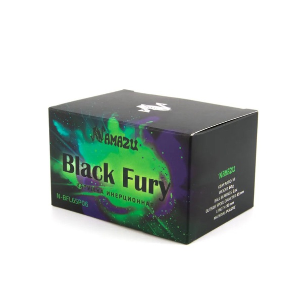Катушка инерционная Namazu Black Fury Long (2 подшипника) d - 6,5 см