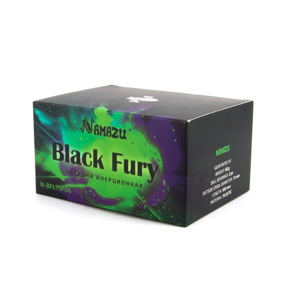 Катушка инерционная Namazu Black Fury Long (2 подшипника) d - 7,5 см