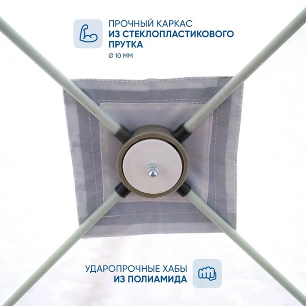 Палатка для зимней рыбалки Следопыт 2-скатная синий/белый с принтом