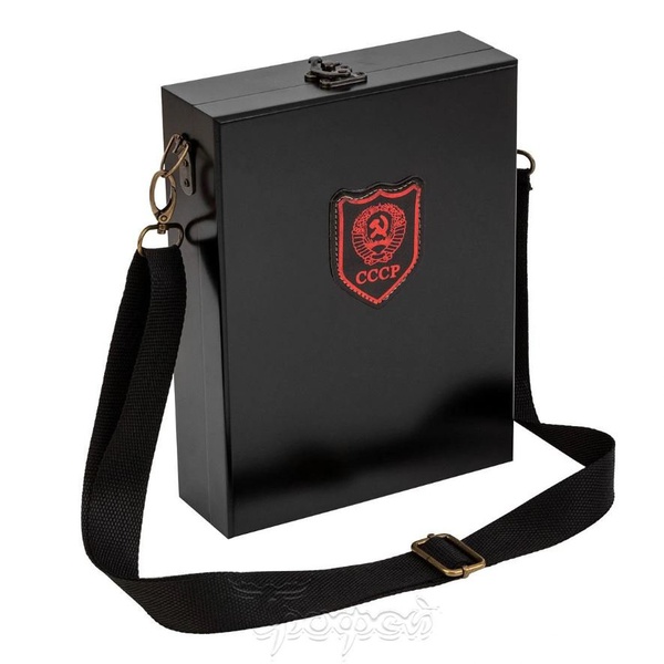 Набор-чемодан Helios СССР (2 фляжки + 2 стопки, карты)