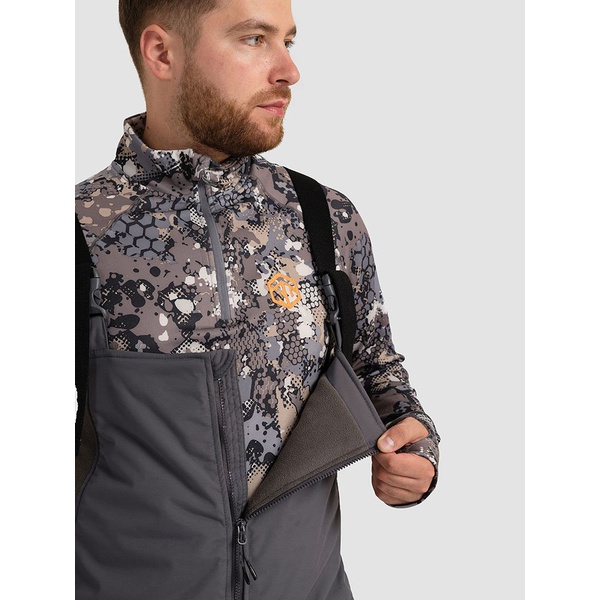 Костюм Тритон Strong -40 с полукомбинезоном (Таслан) серый/чёрный