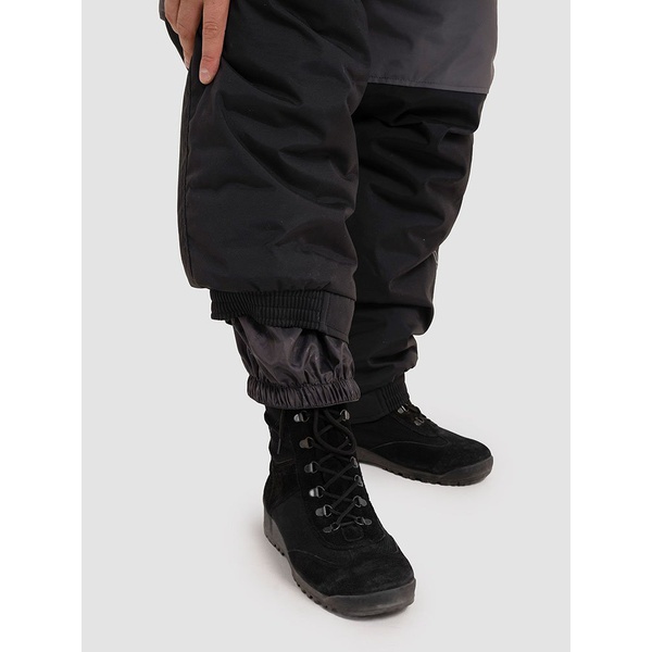 Костюм Тритон Strong -40 с полукомбинезоном (Таслан) серый/чёрный