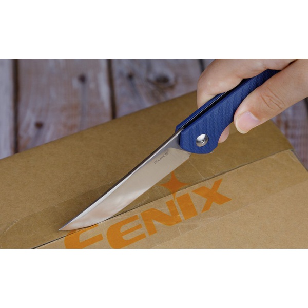 Нож Ruike P122 синий, satin обработка